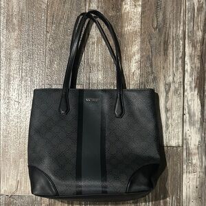 Nine West Black Tote Bag with Patterned Design - comes with card holder